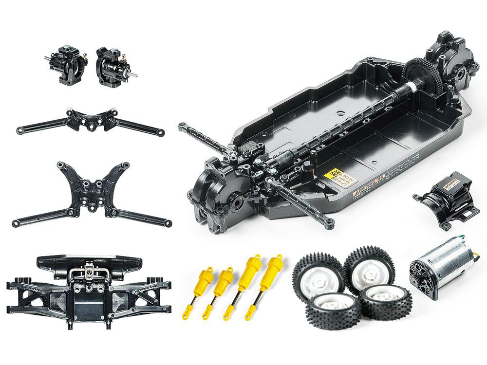 タミヤ 57987 1/10RC ファーストトライ RCキットTT-02Bシャーシ （ネオスコーチャー ボディ付）の画像