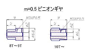 カワダ PNM21 超硬ジュラピニオン m=0.5 21T画像