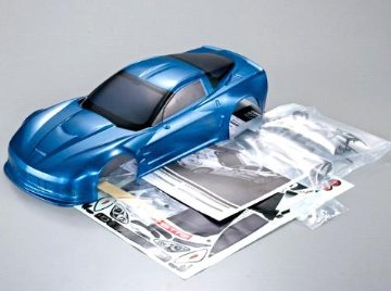 KillerBody 48149 Corvette GT2 Body Shell Metallic-blue (Printed)画像