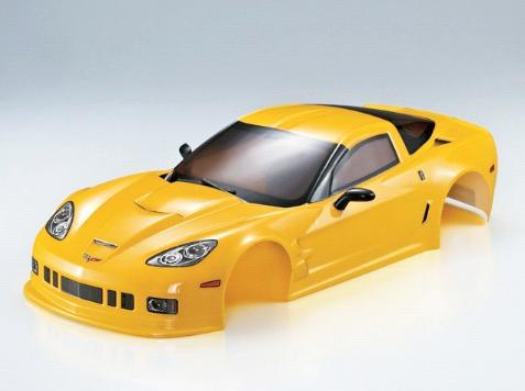 KillerBody 48142 Corvette GT2 Finished Body Yellow (Printed)の画像