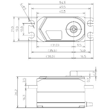 Futaba 107386-3 HPS-CT702 HPBLSロープロサーボの画像