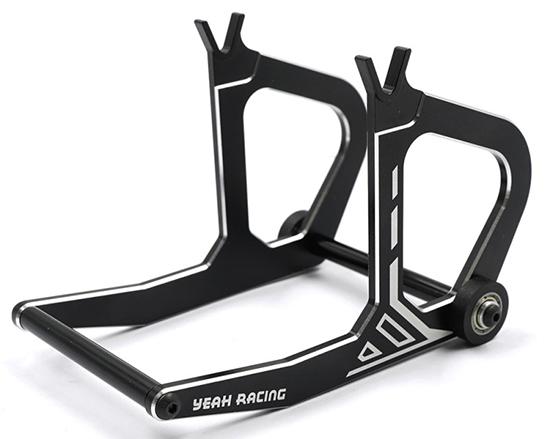 YeahRacing KYMC-001BK 京商 1/8 バイク用 アルミスタンド ブラックの画像