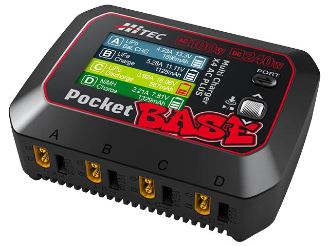 Hitec 44367 AC/DC充・放電器 マルチチャージャー X4 ACプラス ポケットベース の画像