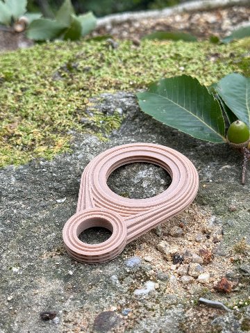 ムイルミ　ミニ森ちょこ　エサ台ミニ1皿1穴_ナチュラル色の画像