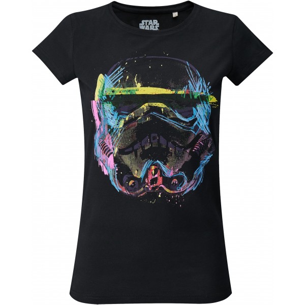 Imperial Stormtrooper Neon Sketch Art T-shirtの画像