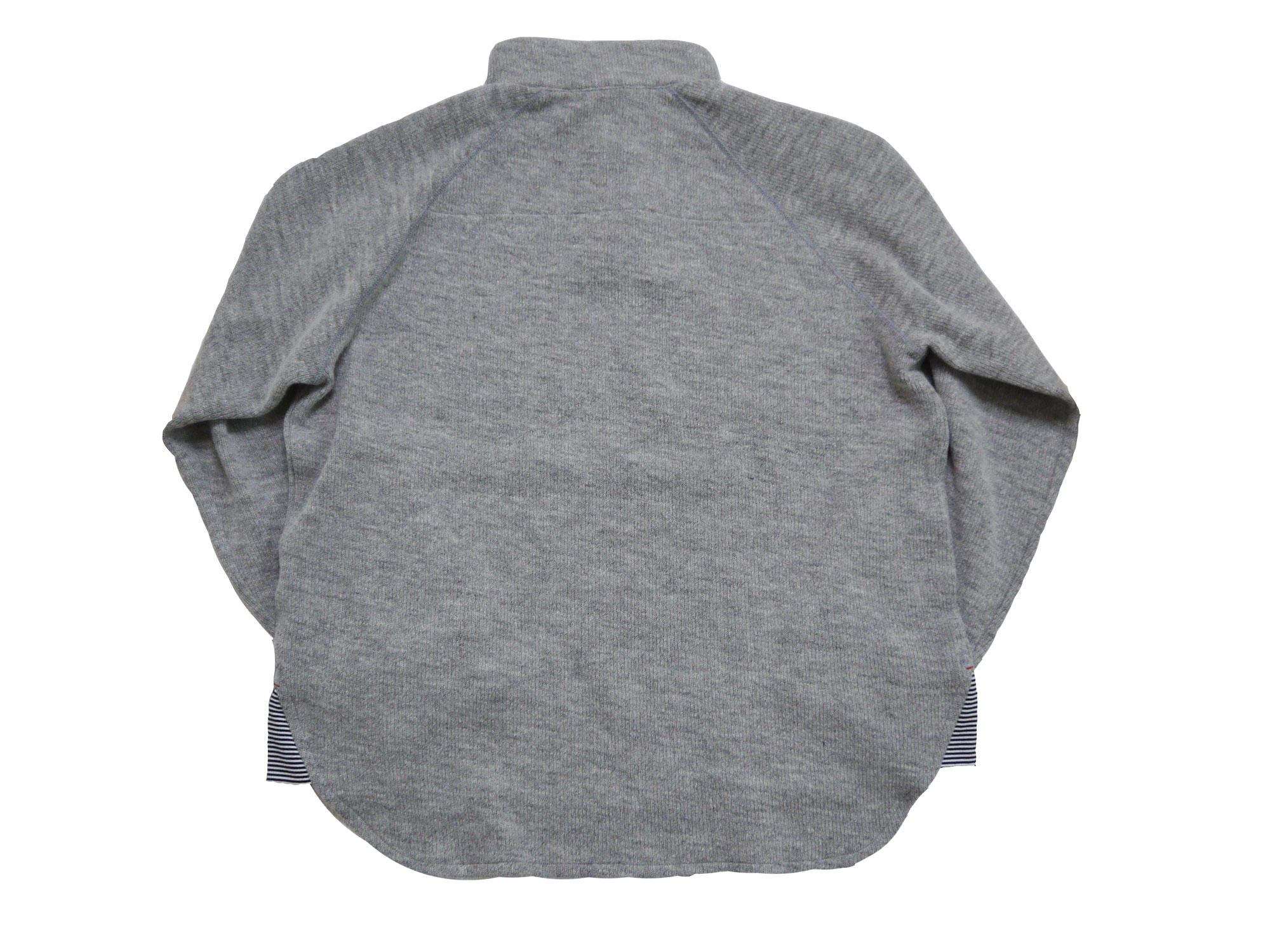 ダブルフェイスフリーススタンドカラープルオーバー　MADE IN JAPANの画像