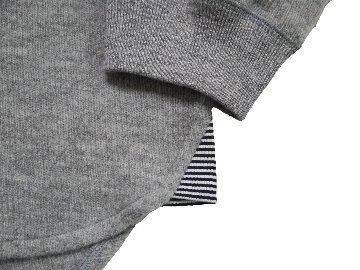 ダブルフェイスフリーススタンドカラープルオーバー　MADE IN JAPANの画像