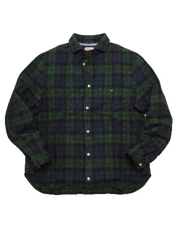 コットンツイードショートワイドカラーシャツ　MADE IN JAPANの画像