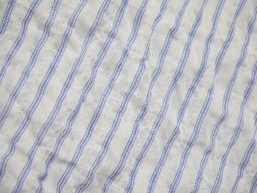 シャーリングストライプバンドカラーシャツ　MADE IN JAPANの画像