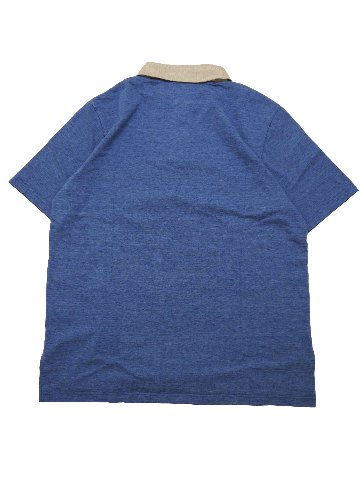 オーガニックコットンメランジ天竺ラウンドカラーポロ　MADE IN JAPANの画像