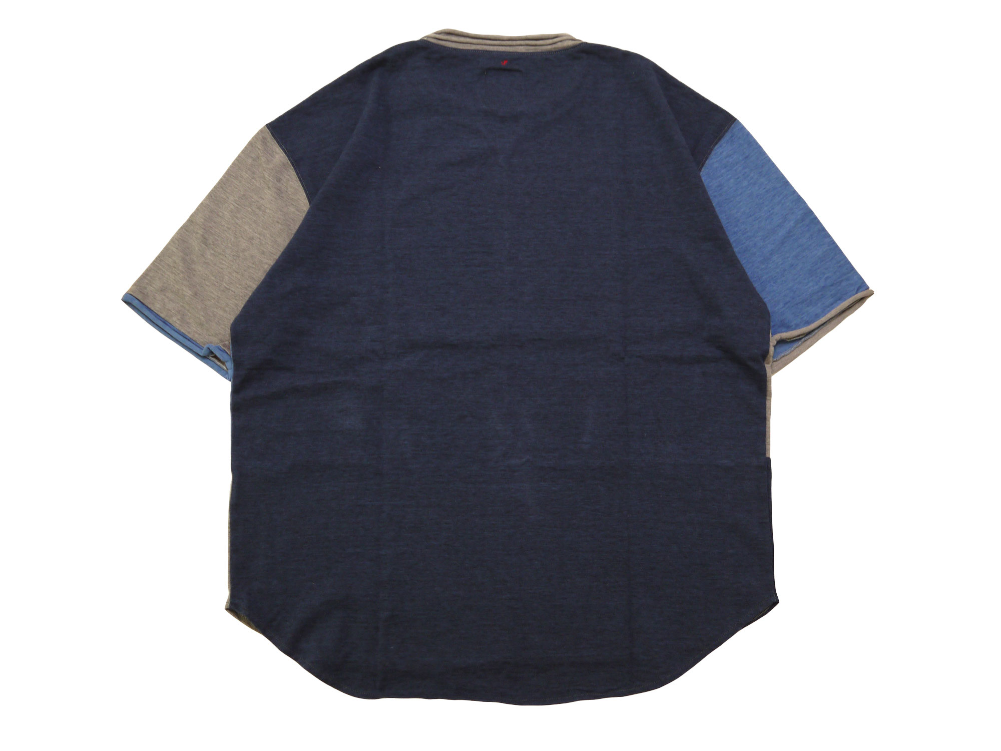 オーガニックコットンメランジ天竺パッチワークT　MADE IN JAPANの画像