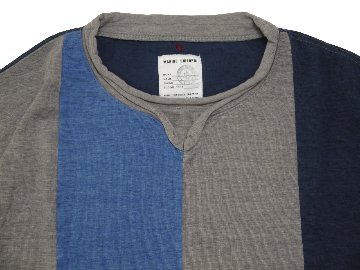 オーガニックコットンメランジ天竺パッチワークT　MADE IN JAPANの画像