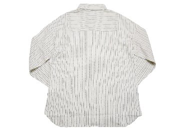 ヘリンボーンドビーシャーリング起毛ラウンドカラーシャツ　MADE IN JAPANの画像