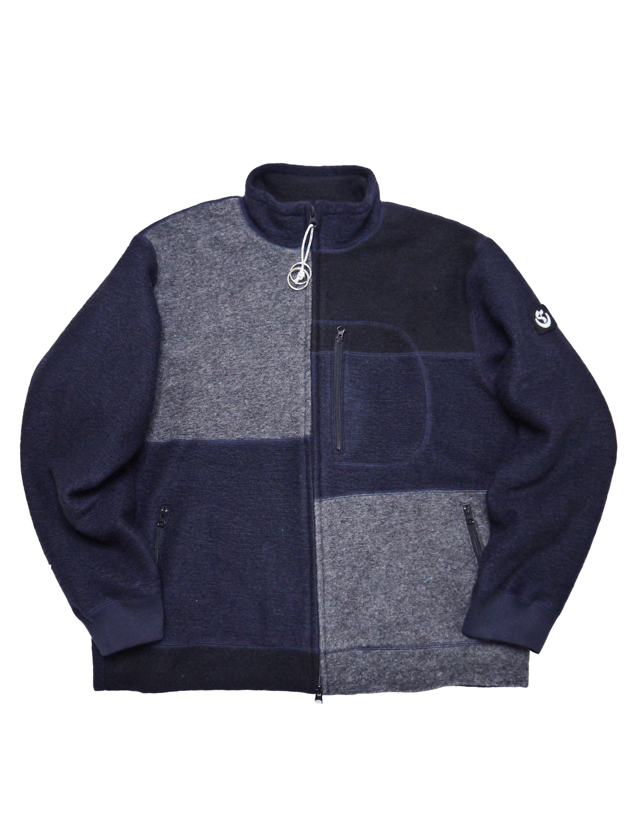 ナッピングフリースパッチワークジャケット　MADE IN　JAPANの画像