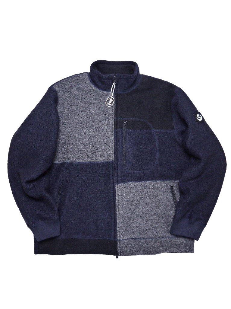 ナッピングフリースパッチワークジャケット　MADE IN　JAPANの画像