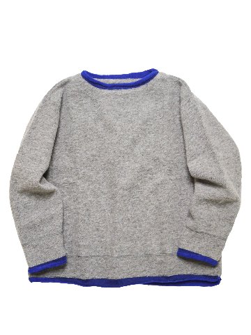 ナッピングフリースボートネックプルオーバー　MADE IN JAPANの画像