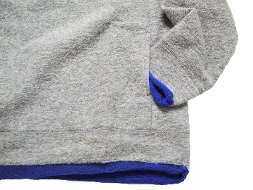 ナッピングフリースボートネックプルオーバー　MADE IN JAPANの画像