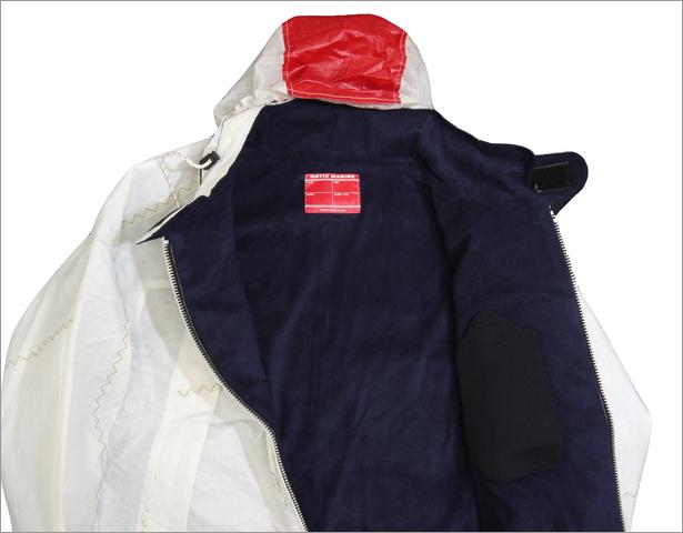 リサイクルヨットセイルフード収納ブルゾン　MADE IN JAPANの画像
