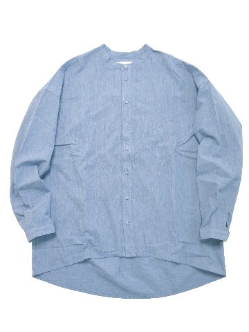 ウエーブボイルバンドカラーマリンシャツ　MADE IN JAPAN画像