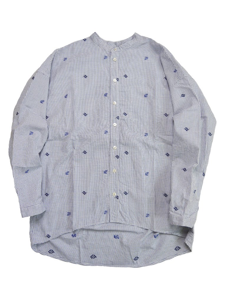 アンカーフラッグジャカードバンドカラーシャツ　MADE IN JAPANの画像