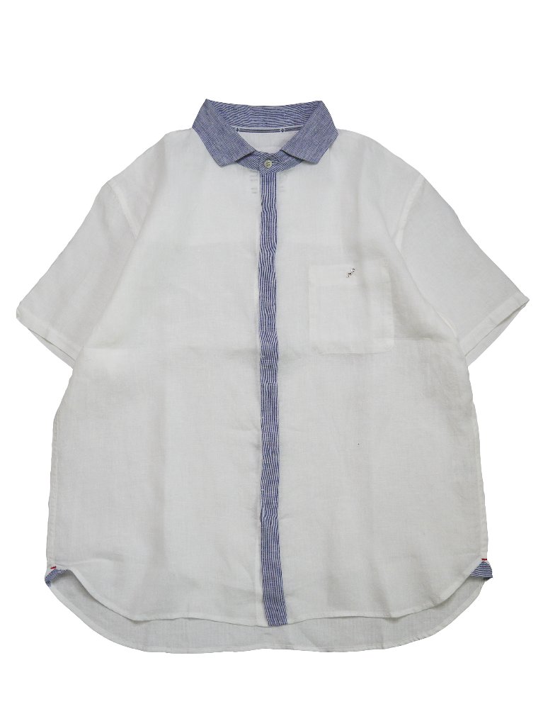 リネンワッシャーマリンシャツ　MADE IN JAPANの画像