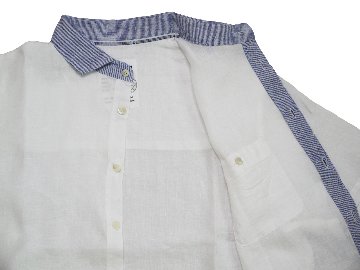 リネンワッシャーマリンシャツ　MADE IN JAPANの画像