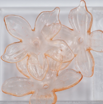 フラワー 5P 紅橙 BOr-3 4枚入り　2 Setの画像