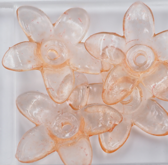 フラワー 17 紅橙 BOr-3 4個入り　2 Setの画像