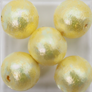 コットンパール 10ｍｍ 花黄 BYe-3 4個入り　2 Setの画像