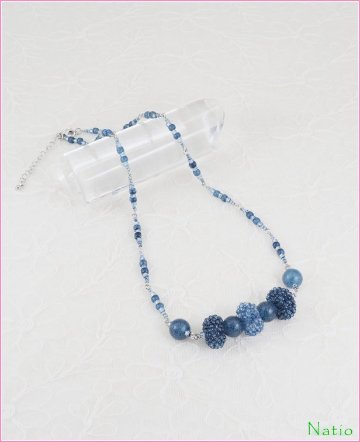 すくも藍キット　「パウダーネックレス」の画像