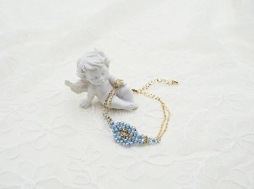 すくも藍キット　「クロスフレーム」　ブレスレットの画像