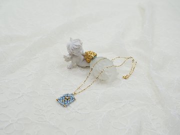 すくも藍キット　「クロスフレーム」　ネックレスの画像