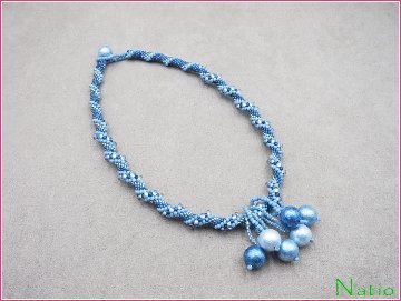 すくも藍キット　「キャンディーネックレス」の画像