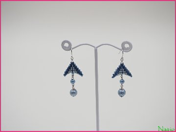 すくも藍キット　「藍のﾋﾟｱｽｾｰｼﾞ」　ピアスの画像