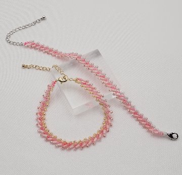 花紅キット　「スカーラ」　Pink　ブレスレット・ゴールドカラーの画像