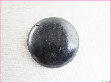 藍染銘木　カボション　丸　52Φｘ10ｍｍの画像