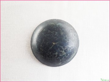 藍染銘木　カボション　丸　35Φｘ10ｍｍの画像