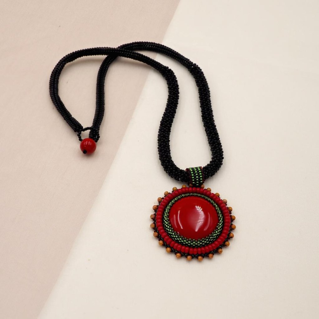 輪島の漆　朱フレーミングネックレスの画像