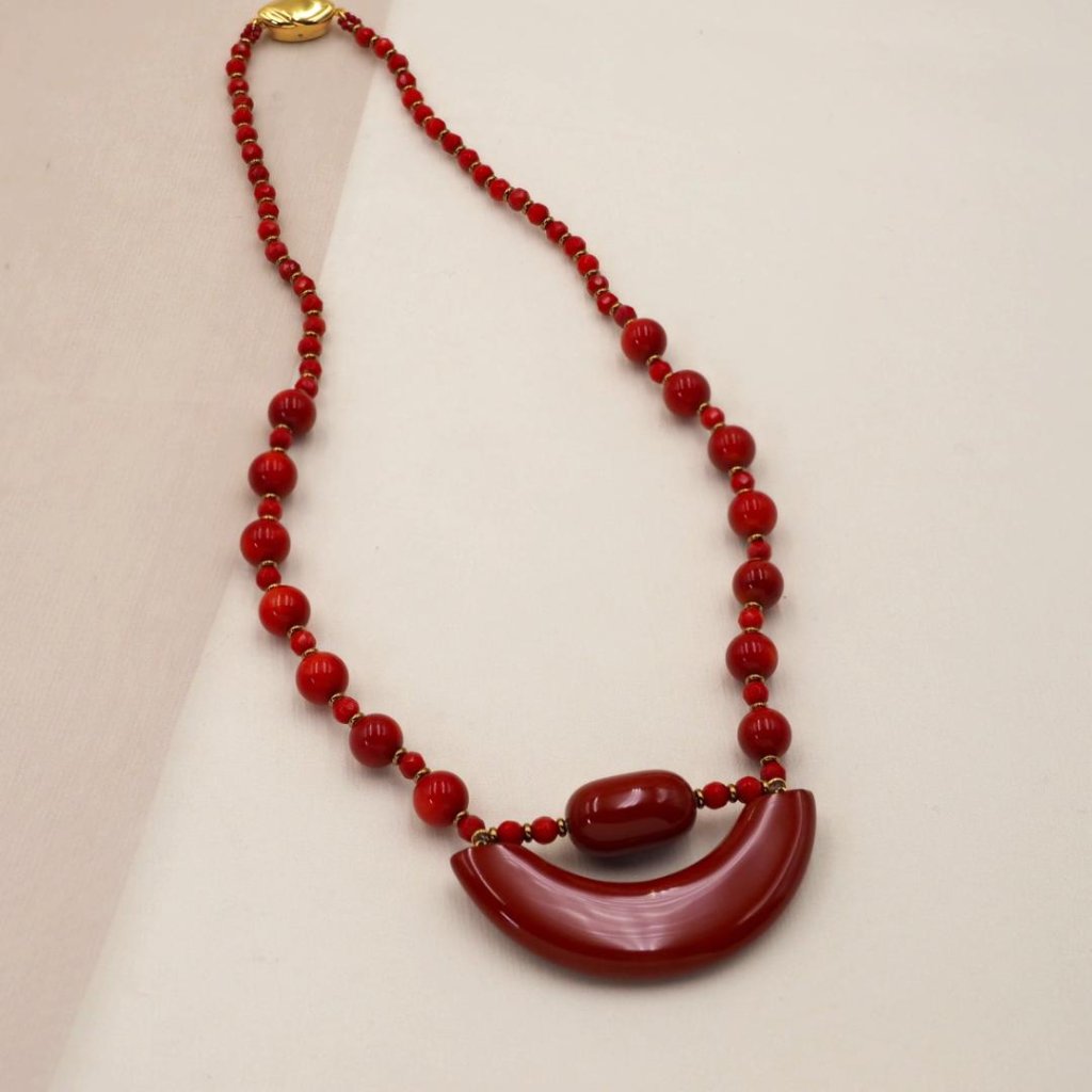 輪島の漆　朱Wネックレスの画像