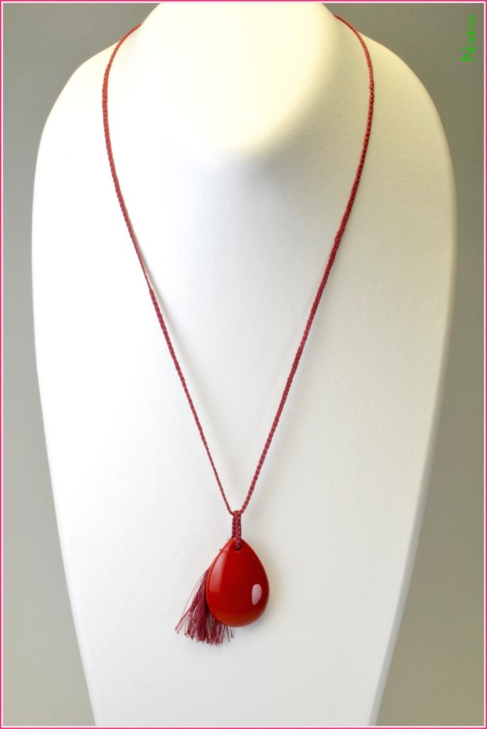 輪島の漆　朱雫ネックレスの画像