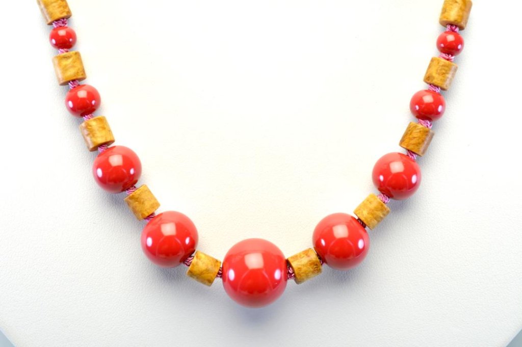 輪島の漆　丸珠多連ネックレスの画像