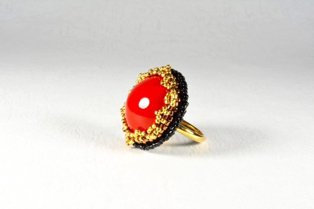 輪島の漆　朱色リング金具タイプの画像