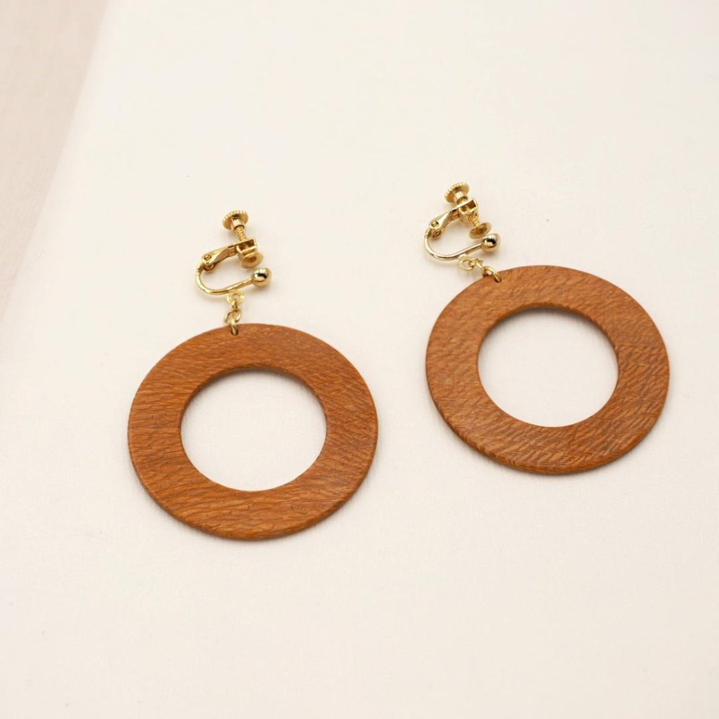 銘木　コークウッドイヤリングの画像