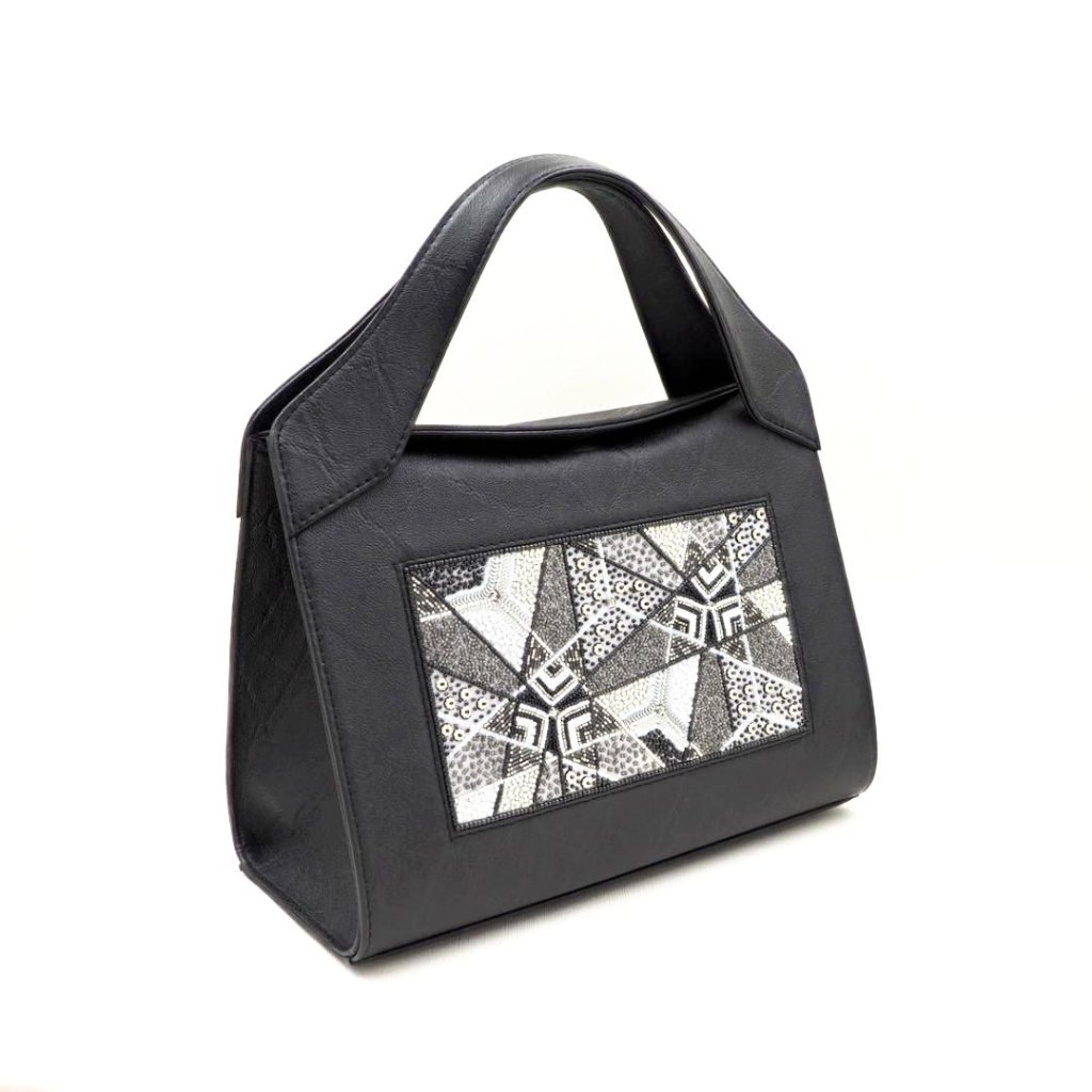 ビーズ刺繡本革バッグ　EB-003Rの画像