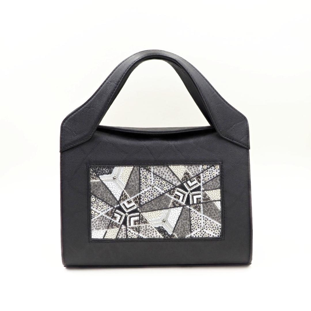 ビーズ刺繡本革バッグ　EB-003Rの画像