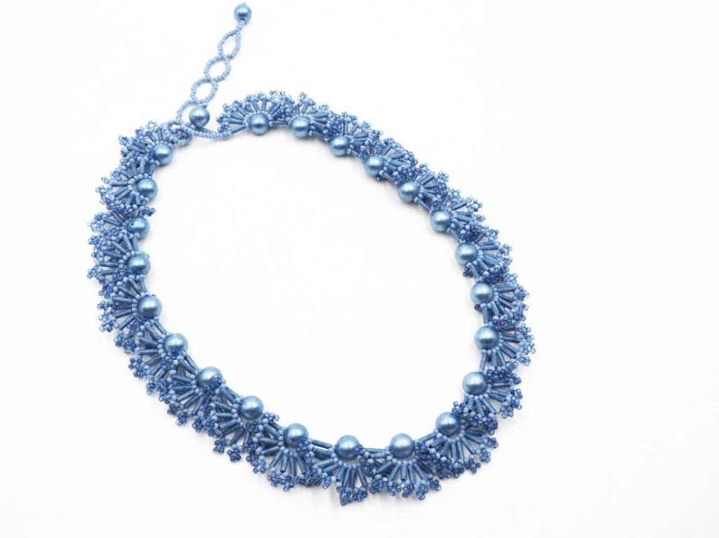 すくも藍ネックレスAA-009の画像