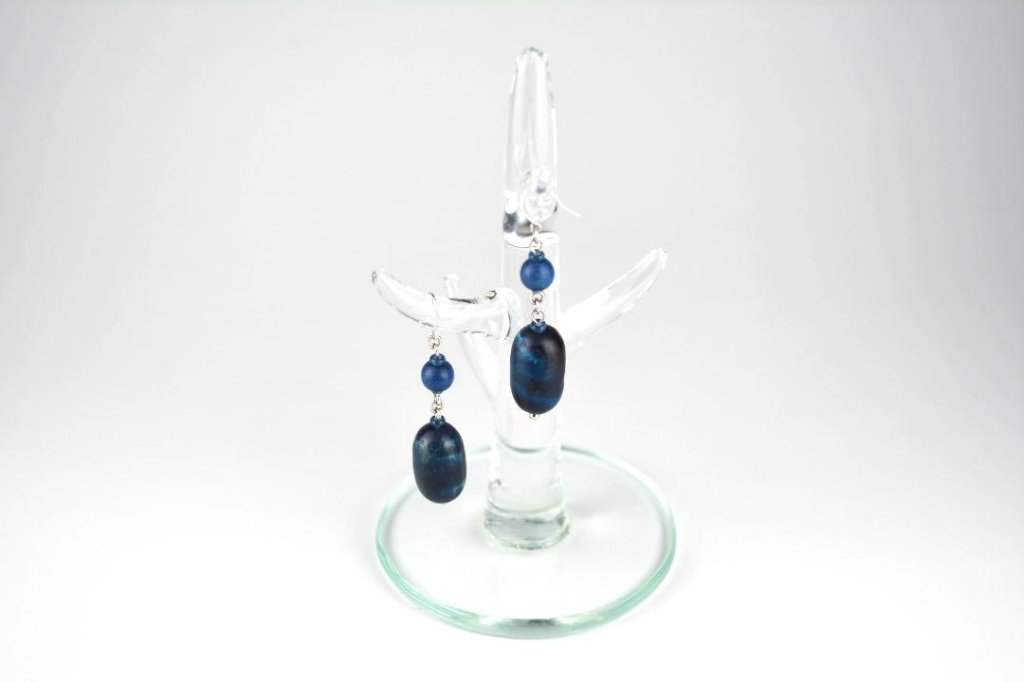 藍染銘木ピアスPW-224の画像