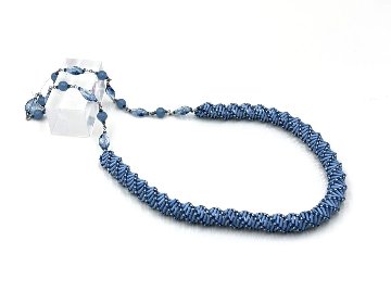 すくも藍ビーズネックレスAA-010の画像