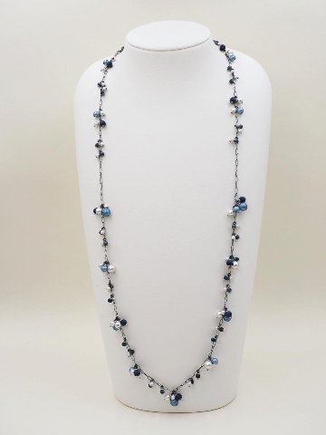 すくも藍染ネックレスAA-016の画像