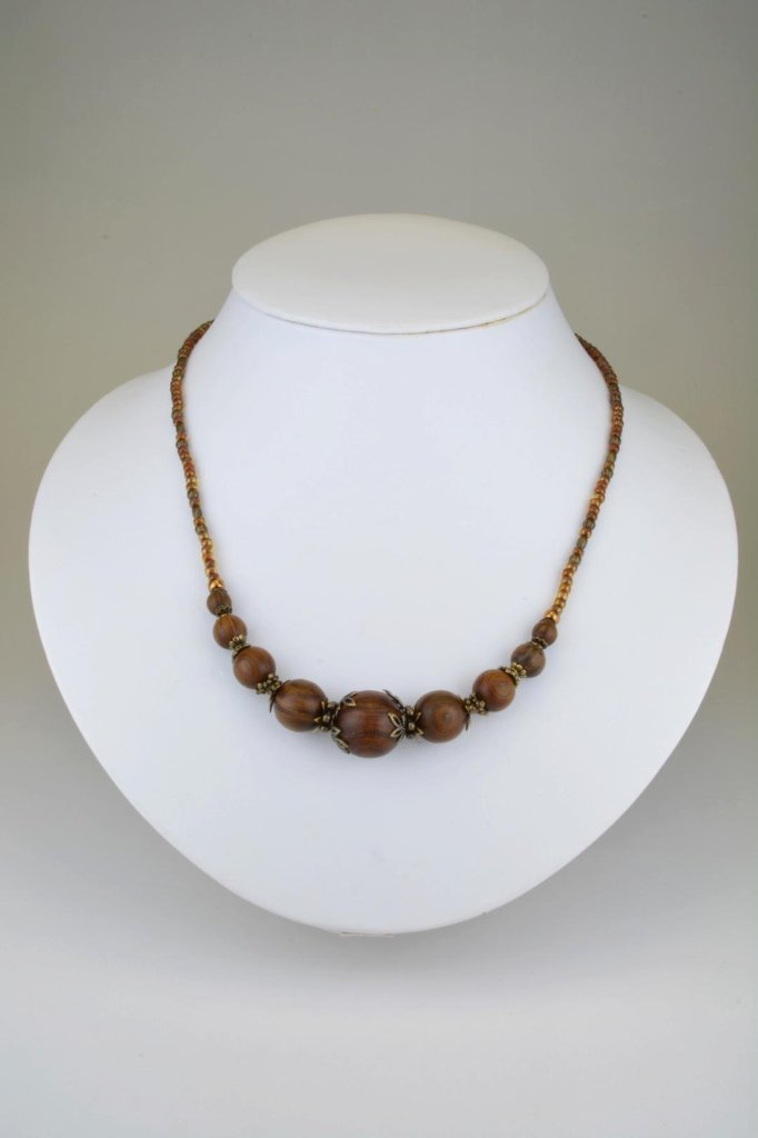 銘木　リグナムバイタネックレス-PW-026の画像